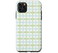 Pastello Green Gingham Plaid Pattern Spring a scacchi Design Custodia per iPhone 11 Pro Max
