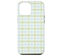 Pastello Green Gingham Plaid Pattern Spring a scacchi Design Custodia per iPhone 12 Pro Max
