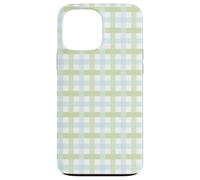 Pastello Green Gingham Plaid Pattern Spring a scacchi Design Custodia per iPhone 13 Pro Max