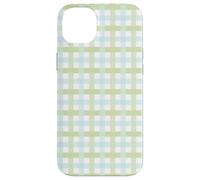 Pastello Green Gingham Plaid Pattern Spring a scacchi Design Custodia per iPhone 14 Plus