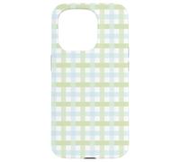 Pastello Green Gingham Plaid Pattern Spring a scacchi Design Custodia per iPhone 15 Pro