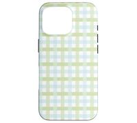 Pastello Green Gingham Plaid Pattern Spring a scacchi Design Custodia per iPhone 16 Pro