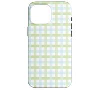 Pastello Green Gingham Plaid Pattern Spring a scacchi Design Custodia per iPhone 16 Pro Max