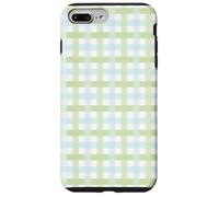 Pastello Green Gingham Plaid Pattern Spring a scacchi Design Custodia per iPhone 7 Plus/8 Plus