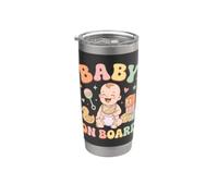 Pastello Groovy Baby Toy Blocks Rattle Design Bicchiere termico in acciaio inox doppia parete