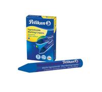Pennarelli a cera Pelikan confezione da 12 - Impermeabili - Facili da cancellare - Ideali per evidenziare il testo - Blu