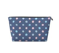 Pastello Punti Sfondo Blu Navy, Borsa da toilette Borsa per trucco Borsa per cosmetici Borsa da toilette da viaggio portatile