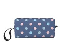 Pastello Punti Sfondo Blu Navy, Borsa per il trucco Borsa per cosmetici Borsa da toilette da viaggio portatile Borsa per trucco Organizer
