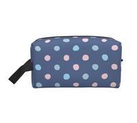 Pastello Punti Sfondo Blu Navy, Borsa per il trucco Borsa per cosmetici Borsa da viaggio portatile da viaggio Borsa per trucco Organizer