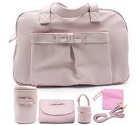PASTELLO - Set Borsa Nascita Multifunzione con Accessori Inclusi, Borsone Mamma per Cambio e Viaggio, Con Fasciatoio, Portabiberon Termico e Portaciuccio (Art. SETN02, Rosa)