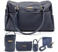 PASTELLO - Set Borsa Nascita Multifunzione con Accessori Inclusi, Borsone Mamma per Cambio e Viaggio, Con Fasciatoio, Portabiberon Termico e Portaciuccio (Art. SETN03, Blu)