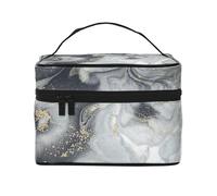 Pastello Splash astratto in marmo grigio, Borsa per il trucco Borsa per cosmetici Borsa da toilette da viaggio portatile Astuccio per matite Astuccio da toilette