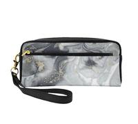 Pastello Splash astratto in marmo grigio, Borsa per il trucco Borsa per cosmetici Borsa da viaggio portatile da toilette Astuccio in pelle per donne e ragazze