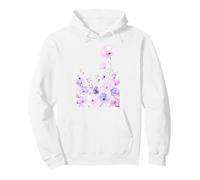 Pastello Wildflower Garden Soft Floral Spring Art Nature Flowe Felpa con Cappuccio
