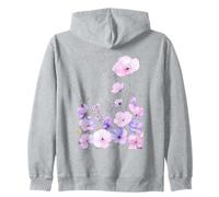 Pastello Wildflower Garden Soft Floral Spring Art Nature Flowe Felpa con Cappuccio