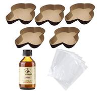 Pasticceria Fraccaro 1932 Kit Stampo per Colomba (5pz, 500gr) | + Aroma per Colombe Fraccaro (1pz, 100 ml) + Sacchetto (5 pz), Stampi di Carta di Pura Cellulosa ideale per l’uso in Forno