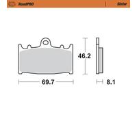 Pastiglia freno anteriore RoadPRO MOTO-MASTER Metallo sinterizzato 402701