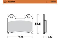 Pastiglia freno anteriore RoadPRO MOTO-MASTER Metallo sinterizzato 404301