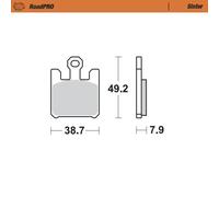 Moto-Master Pastiglia freno anteriore 406101 in metallo sinterizzato nera per BMW/Kawasaki/Suzuki