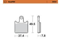 Moto-master Kawasaki 406801 Sintered Front Brake Pads Nero