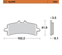 Moto Master Pastiglie Freno Moto Stradale RoadPRO Sinter Anteriore ideali per uso sportivo e su moto touring e custom