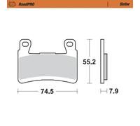 Pastiglia freno anteriore RoadPRO MOTO-MASTER Metallo sinterizzato 407901