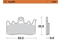 Pastiglia freno anteriore RoadPRO MOTO-MASTER Metallo sinterizzato 408001