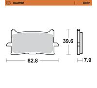 Pastiglia freno anteriore RoadPRO MOTO-MASTER Metallo sinterizzato 412701