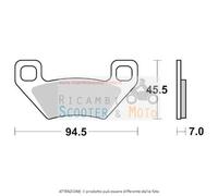 Pastiglia Freno Posteriore Arctic Cat Efi Le 700 06/08 6568227#33