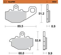 Pastiglia freno posteriore RoadPRO MOTO-MASTER Metallo sinterizzato 403702