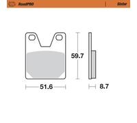 Pastiglia freno posteriore RoadPRO MOTO-MASTER Metallo sinterizzato 404902