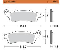 Pastiglia freno posteriore RoadPRO MOTO-MASTER Metallo sinterizzato 405202
