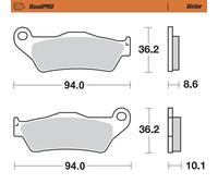 Pastiglia freno posteriore RoadPRO MOTO-MASTER Metallo sinterizzato 405402