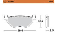 Pastiglia freno posteriore RoadPRO MOTO-MASTER Metallo sinterizzato 405802
