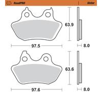 Pastiglia freno posteriore RoadPRO MOTO-MASTER Metallo sinterizzato 412002