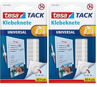Pastiglie Adesive, tesa TACK Putty, Bianco, 80 pezzi (Confezione da 2)