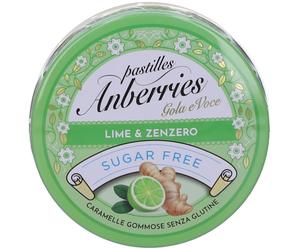 Pastiglie Anberriers Gola e Voce Lime & Zenzero 50 g Caramelle