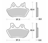 Pastiglie Anteriore SBS 826HS per Harley Davidson CU 1584 FLHT Electra Glide