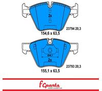 PASTIGLIE BRC, PATTINI FRENO WVA 23793, BMW 5 E60