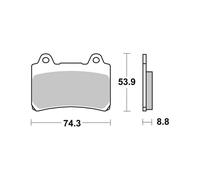 Brembo 07ya3507 Organic Brake Pads Blu
