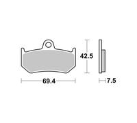Brembo S.p.A. Pastiglie freno strada metallo sinterizzato - 07GR35SP