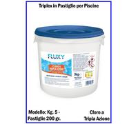 Pastiglie Cloro a Tripla Azione Multifunzione Pasticche per Acqua Piscine Kg 5