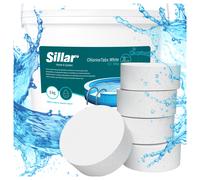 Pastiglie di Cloro Bianco 5 kg 200 g per Disinfezione Piscina e Antialghe Sillar