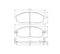Pastiglie Di Freno PP591NP GDB3201 2353601 070302 BP1192 T1242 H360I02 223409