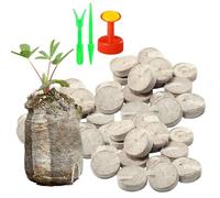 Pastiglie di Torba - 100 Pezzi di Cubetti per Semina e Coltivazione,Dischi Di Terriccio 30mm | Per Giardinaggio Indoor, Aiuola di Fiori, Terrario, Prato, Trapianto e Fattoria