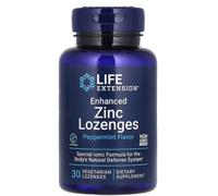 Pastiglie di zinco potenziate Life Extension, pastiglie di zinco, sapore di menta, 30 pastiglie