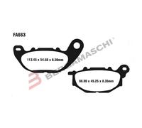 FA663 PASTIGLIE ORGANICA ANT DESTRA EBC YAMAHA MT-03 320 A MTN 320 ABS 2016-2018