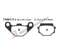 PASTIGLIE FRENI PER KAWASAKI KLE 500 POSTERIORE EBC FA067/3 ORGANICA MOTO