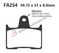 PASTIGLIE FRENI PER KAWASAKI ZX-7RR 96>99 POSTERIORE EBC FA254 ORGANICA MOTO