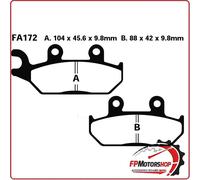 PASTIGLIE FRENI PER MOTO YAMAHA XTZ600 TENERE ANTERIORE EBC FA172TT ORGANICA